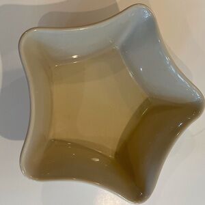 Vintage Longaberger Large Ivory Pottery Star Bowl